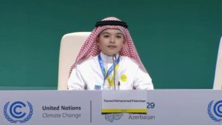 كوب 29.. فريد فلمبان البالغ 10 سنوات يلقي خطابا أمام العالم