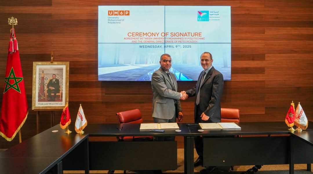توقيع شراكة بين المديرية العامة للأرصاد الجوية وجامعة محمد السادس متعددة التخصصات التقنية