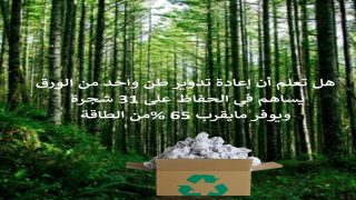 ما فائدة إعادة تدوير طن واحد من الورق؟