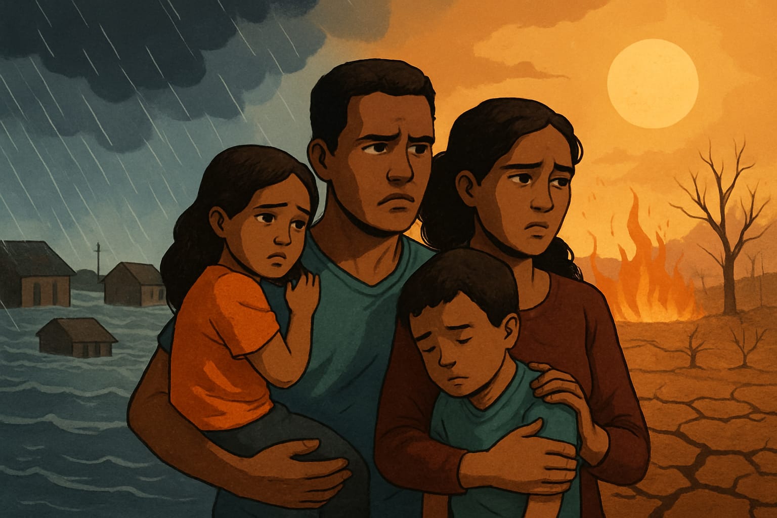 في اليوم العالمي للأسرة 2025.. النزوح بسبب التغير المناخي يهدد مستقبل الأسر