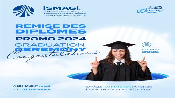 حفل تخرج دفعة 2024 بالمعهد العالي iSMAG.. احتفال بالتميز الأكاديمي