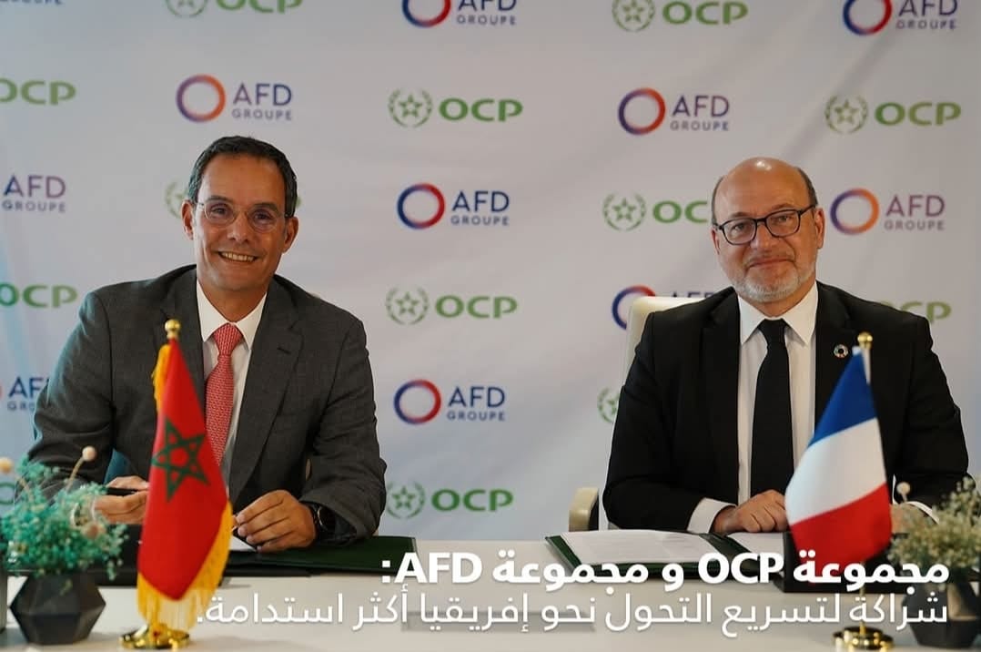 المكتب الشريف للفوسفاط يوقع شراكة مع الوكالة الفرنسية للتنمية بقيمة 350مليون يورو لدعم برنامج الاستثمار الأخضر