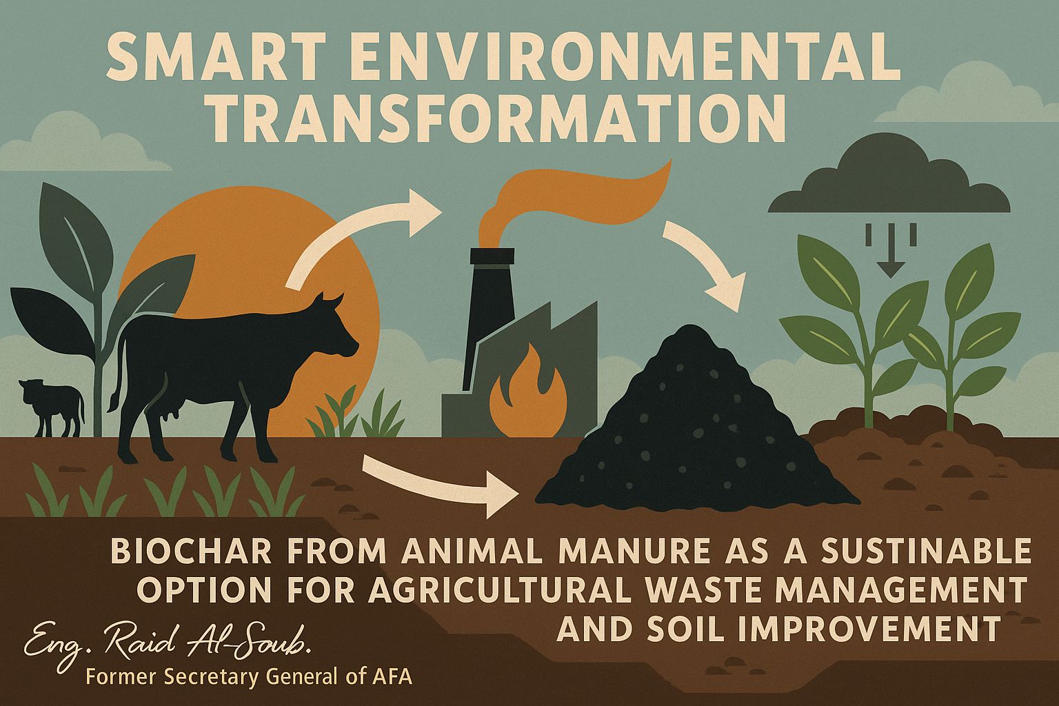 التحول البيئي الذكي: الفحم الحيوي من روث الحيوانات كخيار مستدام لإدارة المخلفات الزراعية وتحسين التربة