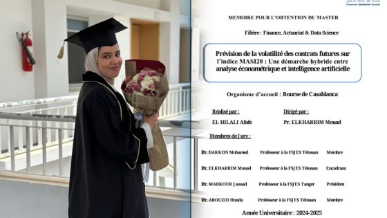 عفاف الهلالي تقدم رسالة حول توقع تقلبات العقود الآجلة على مؤشر MASI20