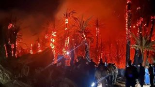إقليم طاطا: نشوب حريق مهول بواحة "أكادير لهنا"