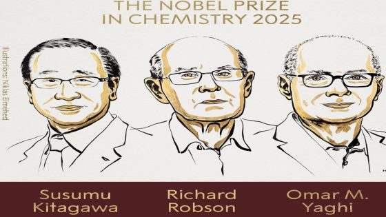 نوبل الكيمياء 2025: اكتشاف مواد ذكية تجمع الماء من هواء الصحراء وتحبس الغازات الضارة