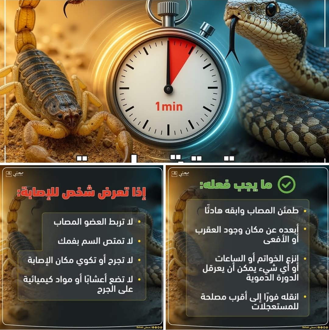 وزارة الصحة تطلق حملة للوقاية من لسعات العقارب ولدغات الأفاعي
